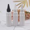 Botella de Boca Puntiaguda de 60 ml, Botella con Tapa Puntiaguda Marrón, Botella para Medicamento Líquido, Botella para Gel, Botella para Pasta de Color, Botella para Aceite Esencial con Tapa Puntiaguda, Botella con Tapa Puntiaguda de 60 ml