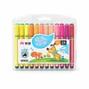 Set de 24 Plumas Acuarela de Escritura Suave para Estudiantes de Preescolar y Primaria, Lápices de Colores Lavables para Arte Hecho a Mano, Gran Capacidad