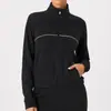 Nueva Sudadera Holgada Adelgazante de Primavera/Verano para Mujer, Casual de Manga Larga con Cuello Alto, Versátil Chaqueta Cardigan con Cremallera, Chaqueta de Yoga