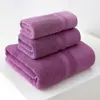 Juego de Toallas Gruesas Absorbentes de Algodón Puro para Uso Doméstico, Color Liso, Suave y Amigable con la Piel, Adecuado para Hombres y Mujeres, Comercio Transfronterizo