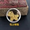 Adesivos de Celular de Ouro Puro 999 com Doze Animais do Zodíaco: Cachorro, Macaco, Ovelha, Cavalo, Rato, Dragão, Presentes Promocionais para Transmissão ao Vivo de Eventos
