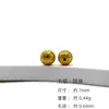 Acessórios Banhados a Ouro Prata Francesa Antiga S925 Seis Caracteres Verdadeiros da Fortuna Caractere Tai Chi Contas Redondas 6mm7mm Joias DIY