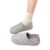 Mules Fechadas de Lã Estilo Retrô com Pelo Plush, Aumento Interno de Altura de 3cm, Sapatos Femininos Slip-On com Solado Macio Estilo Birkenstock