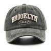 Sombrero para hombre personalizado lavado viejo letra bordada gorra con visera protección solar sombra solar gorra de béisbol para pareja sombrero de ala grande para mujer