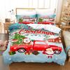 Set de tres piezas de impresión digital 3D transfronterizo comercio exterior Serie Papá Noel 2 impresión confección de cuadros kit de ropa de cama