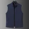 Colete Masculino de Verão Fino com Gola Alta Tamanho Grande Seda Gelada Proteção Solar Sem Mangas Pessoas Gordas Roupa Externa Casual de Negócios