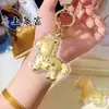 Llavero de Oro Puro 999 para Riqueza Instantánea, Colgante de Cadena para Teléfono, Hazte Rico Pronto, Accesorio Creativo de Bolso de Cuero para Parejas