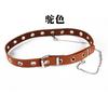 Cinturón decorativo de cadena negra popular en línea para mujer, informal, con hebilla de ojal, combinable con todo, para jeans, Y2G para mujer, disponible en stock.