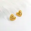 Nuevos Pendientes Retro Franceses Estilo Palacio con Zirconia Incrustada Flor de Cristal Hueca Texturizada y Forma de Corazón