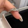 Anillo de circonita con diamante y diseño de huevo de paloma de ballet para mujer, con apertura ajustable, nicho de alta gama, ligero, de lujo, combinable con todo, joyería nueva.