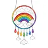 Apanhador de Sonhos DIY Transfronteiriço Pintado à Mão em Acrílico Ornamento Pendurado Educacional Infantil para Colorir Janela Pegador de Sol Pingente Decorativo