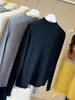 Nuevo Top Básico para Mujer Otoño/Invierno de Cuello Alto de Cachemira Sintética de Manga Larga Suave y Amigable con la Piel para Usar en Capas