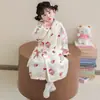 Bata de Noche para Niñas 2025 Nuevo Otoño e Invierno Terciopelo de Coral Niños Absorbente de Agua Secado Rápido Pijama de Casa Batas de Baño de Franela para Niñas