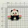 Acrílico Desenho Animado Panda Glitter Fino Fofo Desenho Animado Estilo Coreano Patch de Acrílico Material Artesanal Broche Ímã de Geladeira Cabelo