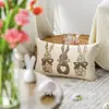 Funda de Almohada para Cintura Estampado de Conejo con Lunares Pintada a Mano Estilo Retro Comercio Exterior Transfronterizo Funda de Almohada Decoración del Hogar para Sofá Mesita de Noche Día de San Valentín