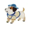 Nuevos Pegatinas Bordadas Originales de Animales de Dibujos Animados Cachorro Venta Directa de Fábrica Accesorios Decorativos DIY para Ropa Funda de Teléfono Móvil Pegatinas de Tela