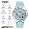 Popular Reloj Electrónico para Hombre Sanda Impermeable para Exteriores Tendencia de Moda Tecnología Negra Multifuncional Despertador para Hombre Reloj Cronógrafo