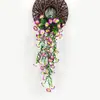 2025 Nova Videira Artificial de Glória da Manhã de Plástico Parede de Flores Artificiais Pendurada Decoração de Videira para Casa ao Ar Livre Ornamento