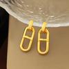 Devolver a clientes nuevos y antiguos descuento retro lujo ligero alto sentido nicho temperamento aretes geométricos personalidad aretes de moda