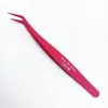 Pinzas para pestañas postizas antiadherentes antiadherentes al por mayor de fábrica pinza de pluma dorada para injerto de pestañas herramientas de maquillaje de belleza para principiantes