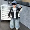 Chaqueta de Primavera y Otoño para Niños 26 Nueva Elegante Cortavientos Delgada para Niños Estilo Travieso Genial Estilo Callejero Chaqueta de Primavera para Bebé