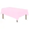 Mantel Rectangular Desechable para Fiesta Liso de Plástico Mantel de Tela Mantel de Color Sólido para Mesa de Postres de Cumpleaños Mantel Impermeable y a Prueba de Aceite