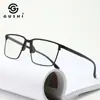 Novos Óculos de Cor Mutável para Exterior Armação de Sobrancelha de Aço Inoxidável Lente Quadrada Anti-Luz Azul Proteção para os Olhos Estilo de Negócios Simples e de Alta Qualidade