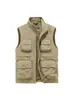Chal para Primavera y Otoño 2025 Nuevo Estilo Multibolsillo Exterior Casual Versátil Talla Grande para Hombre Cuello Alto Logo Ropa de Trabajo Ropa Interior