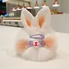 Horquilla de amor hecha a mano Llavero de peluche de conejo Colgante de bolsa de dibujos animados creativo famoso en Internet Joyería de regalo para estudiantes