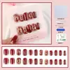 Uñas postizas de alta gama de 24 piezas, populares en línea, estilo puro y deseable, realza el cutis, uñas artificiales hechas a mano