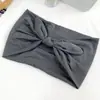 Diadema de Color Sólido Estilo Europeo y Americano Elástica Anudada con Lazo de Orejas de Conejo para Yoga y Deportes, Diadema Ancha Absorbente de Sudor y Transpirable