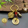 Estilo Antiguo Doce Signos del Zodiaco Tazón del Tesoro Giratorio Llavero Adorno Creativo de Mano Regalo Pequeño Artículo para Venta en Puesto y Souvenirs de Viaje