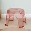 Taburete Pequeño Transparente para Mascotas para Uso en Casa, Taburete para Cambiarse los Zapatos, Taburete Bajo Creativo para Niños, Banco de Plástico para Sala de Estar y Baño, Estilo Nórdico