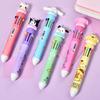 Canetas Gel Retráteis Sanrio Gama Completa, Canetas Multicoloridas, Canetas para Planner, Canetas de Carbono, Canetas Pretas, Canetas de Dez Cores, Série Donut