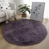 Alfombra de lana de seda de color liso felpa alfombrilla redonda para el suelo alfombrilla para cesta colgante alfombrilla para silla alfombrilla de yoga manta para mesita de noche de dormitorio alfombrilla para vestidor