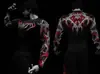 Breathedivinity Marca Americana de Moda Estilo Escuro Camiseta Masculina de Manga Longa Esportes Fitness Top de Alta Elasticidade