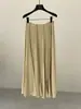 Falda Blanca de Cintura Alta Estilo Coreano, Simple y Elegante, Falda de Corte A Acampanada Adelgazante y Favorecedora para Mujer 59131