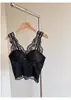 1371# Camisola Base de Encaje Francés Coreano Deseo Puro Ropa Interior Sexy Suave Ropa Exterior Sujetador de Tirantes con Relleno