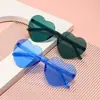 Gafas de Colores Gelatina con Forma de Corazón, Gafas de Sol Dopamina para Fiestas y Bailes, Estilo Dulce y Fresco