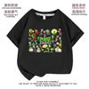 Playera de Plants vs Zombies para niños y niñas, manga corta, caricatura de máquina de guisantes, media manga, ropa de manga corta para niños, verano