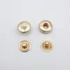 Botão de Pressão Mini de Cobre Puro 8mm para Roupas Infantis, Tamanho Pequeno, Botão de Liberação Rápida para Carteiras e Bolsas, Superfície Brilhante Dourado Claro 688, Fivela Escondida para Roupas de Animal de Estimação