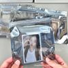 Bolsa gris autosellada antiestática para diario, tarjetero cuadrado con bolsa de embalaje, bolsa de regalo de gran capacidad
