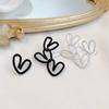 Aretes Asimétricos de Corazón de Terciopelo 2025 Nuevos Aretes Personalizados de Moda para Mujer Coreanos Elegantes Populares Aretes de Otoño e Invierno