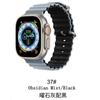Adecuado para Appleiwatchultra Correa de reloj de silicona con hebilla doble marina Iwatch de 1.ª a 9.ª generación Universal