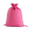 Fabricantes en stock, bolsa de lino con cordón, repelente de mosquitos, bolsita de ajenjo, bolsa para joyería, cosméticos, embalaje de lino de imitación, bolsa de regalo.