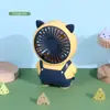 Nuevo ventilador de mano de dibujos animados portátil para exteriores con carga ventilador pequeño para estudiantes niños ventilador eléctrico venta al por mayor de fábrica