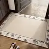 Felpudo de entrada a cuadros minimalista transfronterizo, felpudo de bucle de seda, alfombra para recibidor de casa, raspador de suciedad, felpudo antideslizante