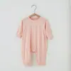 Ropa de aire acondicionado de seda ecológica de manga larga Pijamas para niños Monos para bebés de hombre y mujer Primavera y Verano Hielo Fino de Seda