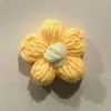 Adornos de Flores Esponjosas Grandes de 6 cm, Flores de Hilo Tejidas a Crochet Hechas a Mano, Accesorios para Ropa, Flores para Bolsos de Crochet DIY