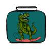Lonchera Tipo Bandolera de Dinosaurio para Estudiantes de Primaria y Secundaria, Niños, Trabajadores de Oficina, Dibujo Animado con Bolsa para Arroz, Fiambrera para Picnic, Impresión DIY